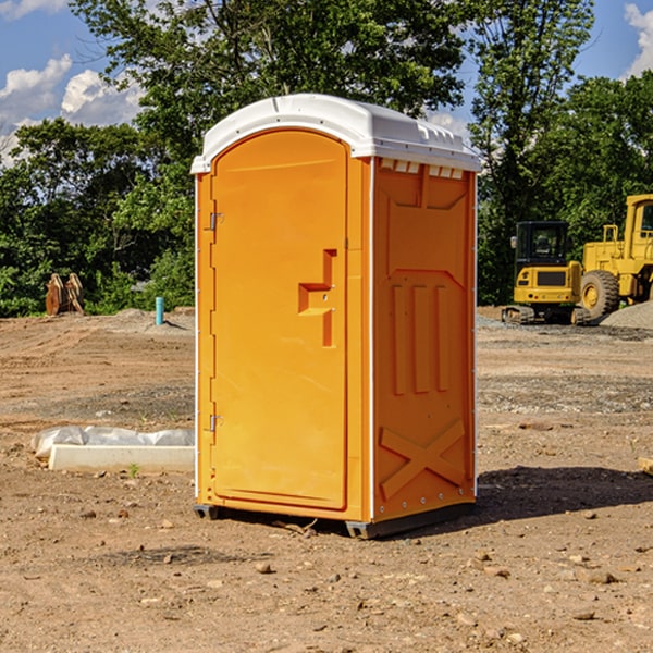 how often are the portable restrooms cleaned and serviced during a rental period in Kellerton Iowa